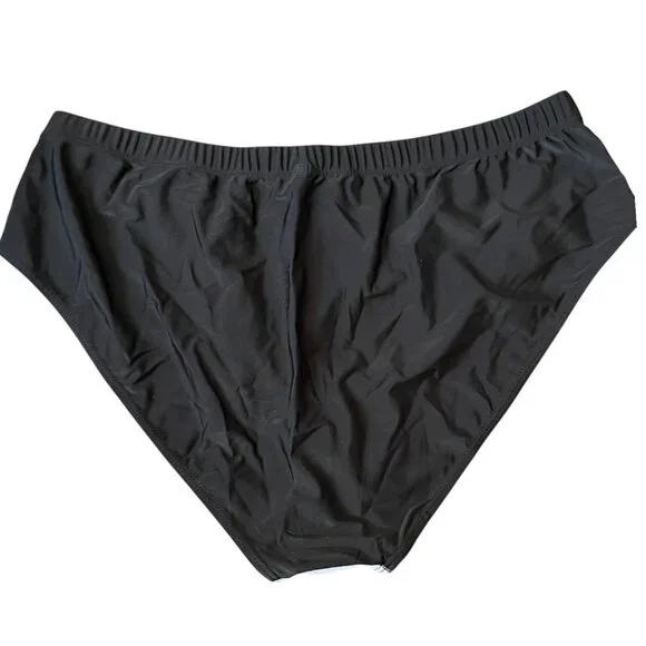 Plus 4XL Sport Luxe Colorblock High Neck Bikini Set Swimwear - Picture 7 of 7